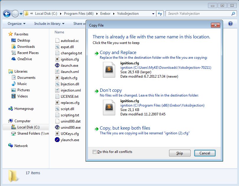 Přepište původní ignition.cfg a nakopírujte také DualCore_Launcher.exe